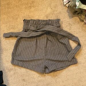 XS Gray with white stripe shorts